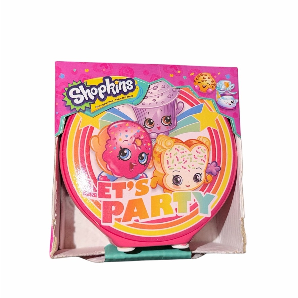 NEW Shopkins Let's Party ceramic Pink Coin Bank